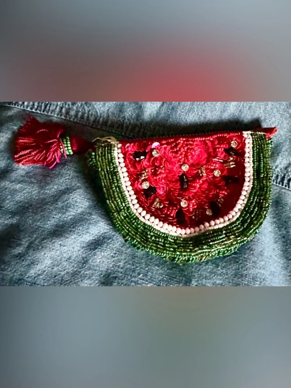 RARE ANTHROPOLOGIE NWT Watermelon Coin Purse